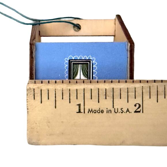 Anthropologie Winter Village Wooden Advent Calendar Ornaments Set of 24 in Box - Picture 2 of 14